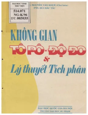 Bùi đắc tắc bài tập không gian topô độ đo tích phân
