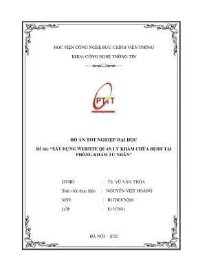 Xây dựng website quản lý khám chữa bệnh tại phòng khám tư nhân