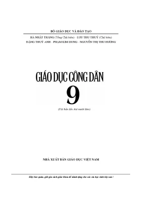 Giáo dục công dân 9 sách cũ