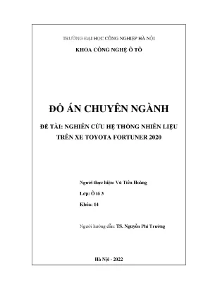 Đề tài nghiên cứu hệ thống nhiên liệu trên xe toyota fortuner 2020