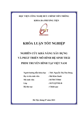 Nghiên cứu khả năng xây dựng và phát triển mô hình hệ sinh thái phim tại việt nam