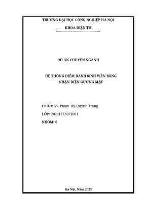 Đồ án điểm danh sinh viên bằng nhận diện gương mặt