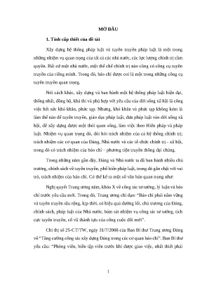 Luận án ts bch hiệu quả tuyên truyền pháp luật cho cán bộ đảng viên trên báo điện tử ở việt nam hiện nay