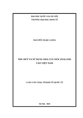 Luận văn thu hút và sử dụng oda của new zealand vào việt nam
