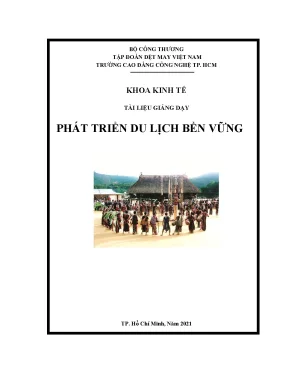 Tài liệu giảng dạy phát triển du lịch bền vững