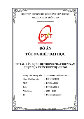 Xây dựng hệ thống phát hiện xâm nhập dựa trên thiết bị nhúng