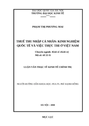 Luận văn thuế thu nhập cá nhân