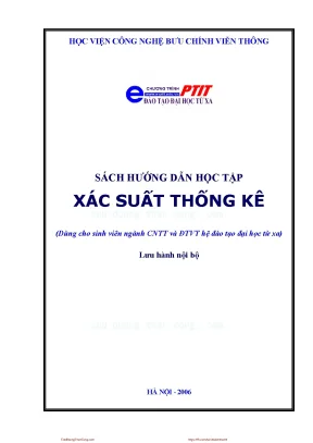 Sách hướng dẫn học tập xác suất thống kê dùng cho sinh viên ngành cntt và đtvt hệ đào tạo đại học từ xa