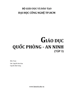 Giáo dục quốc phòng an ninh tập 3