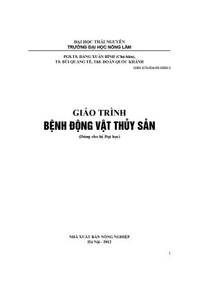 Giáo trình bệnh động vật thủy sản