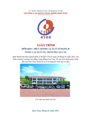 Giáo trình thực hành lái xe ô tô hạng b nghề lái xe ô tô sơ cấp