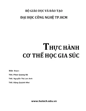 Thực hành cơ thể học gia súc