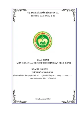 Giáo trình chăm sóc sức khoẻ sinh sản cộng đồng ngành hộ sinh cao đẳng