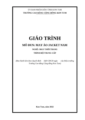 Giáo trình may áo jacket nam ngành may thời trang trung cấp