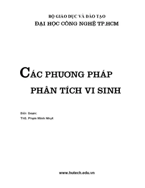 Các phương pháp phân tích vi sinh 2015