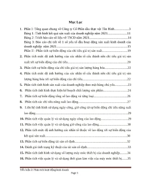 Luận văn phân tích hoạt động kinh doanh đề tài phân tích hoạt động kinh doanh tại công ty cổ phần dầu tân bình