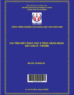 Đề tài cải tiến máy phay cnc 5 trục head head kết cấu h frame