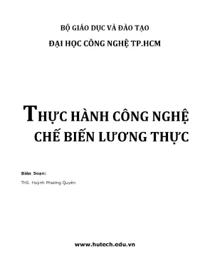 Thực hành công nghệ chế biến lương thực