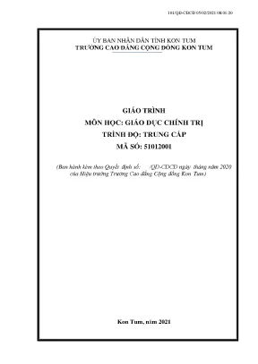 Giáo trình giáo dục chính trị trung cấp