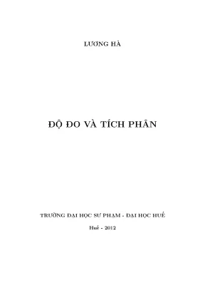 Giáo trình độ đo tích phân bản tiếng anh
