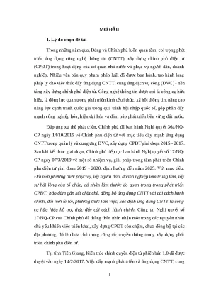 Luận văn ths bch truyền thông về chính quyền điện tử trên báo chí tỉnh tiền giang