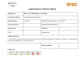 Assignment 2 1651 advanced programming merit