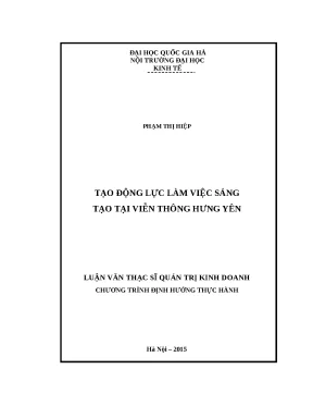 Luận văn tạo động lực làm việc sáng tạo tại viễn thông hưng yên