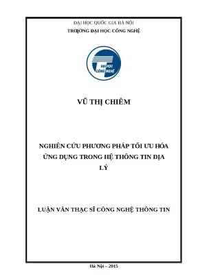 Luận văn nghiên cứu phương pháp tối ưu hóa ứng dụng trong hệ thông tin địa lý
