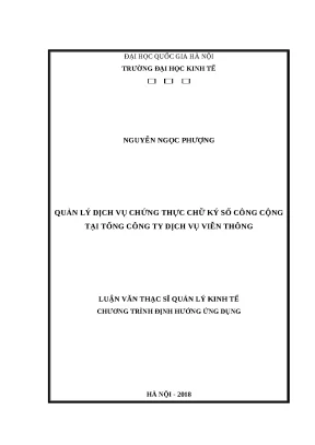 Luận văn quản lý dịch vụ chứng thực chữ ký số công cộng tại tổng công ty dịch vụ viễn thông