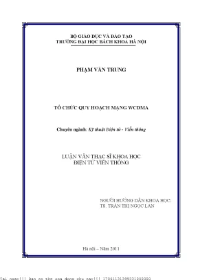 Tổ hứ quy hoạh mạng wcdma