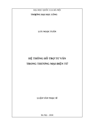 Luận văn hệ thống hỗ trợ tư vấn trong thương mại điện tử