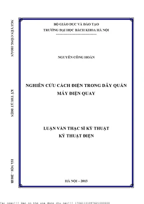 Nghiên ứu áh điện trong dây quấn máy điện quay
