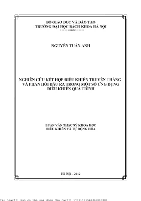 Nghiên ứu kết hợp điều khiển truyền thẳng và phản hồi đầu ra trong một số ứng dụng điều khiển quá trình