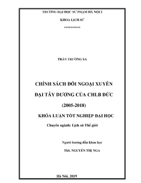 Khóa luận chính sách đối ngoại xuyên đại tây dương của chlb đức 2005 2018