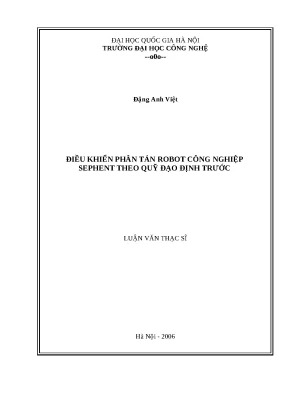 Luận văn điều khiển phân tán chuyển động robot công nghiệp shephent theo quỹ đạo định trước
