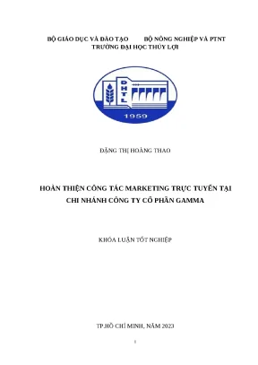 Khóa luận tốt nghiệp hoàn thiện công tác marketing trực tuyến tại chi nhánh công ty cổ phần gamma