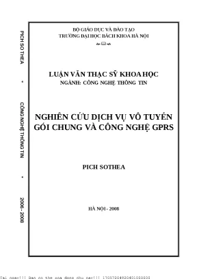Nghiên ứu dịch vụ vô tuyến gói chung và công nghệ gprs