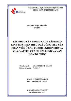Tác động của phong cách lãnh đạo linh hoạt đến hiệu quả công việc của nhân viên ở các doanh nghiệp nhỏ và vừa