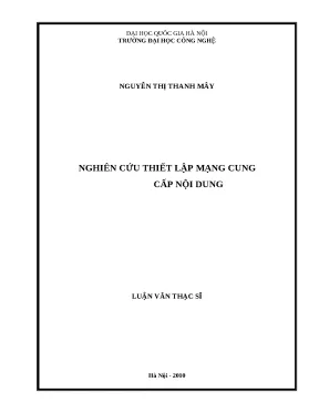 Luận văn nghiên cứu thiết lập mạng cung cấp nội dung