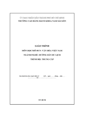 Giáo trình văn hóa việt nam nghề hướng dẫn du lịch trung cấp