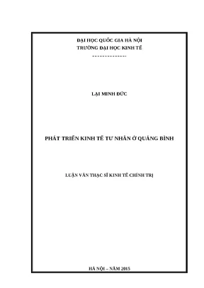 Luận văn phát triển kinh tế tư nhân ở quảng bình