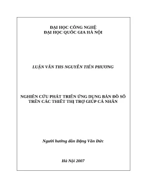 Luận văn nghiên cứu phát triển ứng dụng bản đồ số trên các thiết bị trợ giúp cá nhân