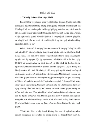 Luận văn ths khbc báo chí cách mạng việt nam từ sau cách mạng tháng tám đến cuối năm 1946