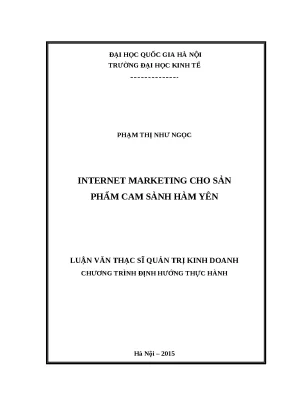 Luận văn internet marketing cho sản phẩm cam sành hàm yên