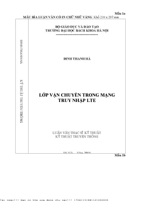 Lớp vận huyển trong mạng truy nhập lte
