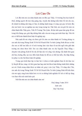 Khóa luận tốt nghiệp đánh giá thực trạng thu hút vốn đầu tư vào ngành công nghiệp tỉnh quảng bình