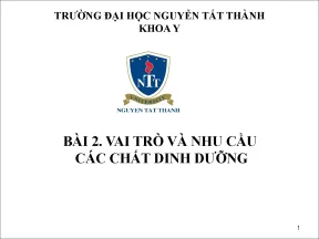 Bài 2 vai tròvànhucầucác chấtdinhdưỡng