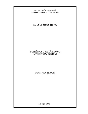 Luận văn nghiên cứu và xây dựng workflow system
