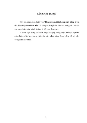 Luận văn hoạt động giải phóng mặt bằng trên địa bàn diễn châu tỉnh nghệ an