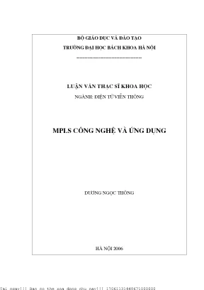 Mpls công nghệ và ứng dụng